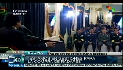 Bolivia sumará radares a su lucha contra el narcotráfico