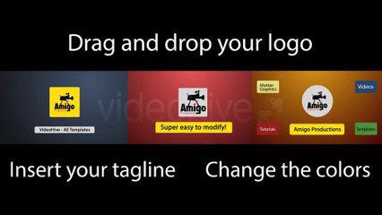 3 in 1 Logo Stinger Pack - After Effects Template