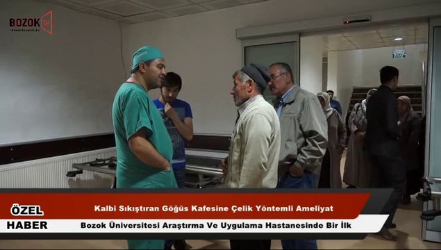 BOZOK ÜNİVERSİTESİ ARAŞTIRMA VE UYGULAMA HASTANESİNDE BİR İLK KALBİ SIKIŞTIRAN GÖĞÜS KAFESİNE ÇELİK YÖNTEMLİ AMELİYAT