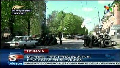 Decretan toque de queda en Slaviansk y piden ayuda a Rusia