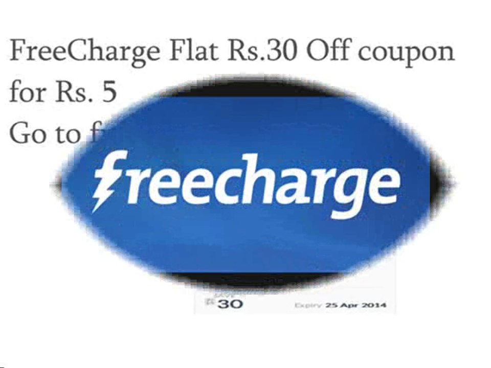 FreeCharge Flat Rs.30 Off coupon for Rs. 5 in indiadimers
