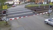 Dumb guy almost killed by a train... Violent!