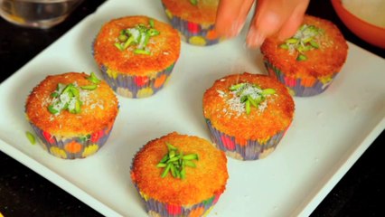 بسبوسة كب كيك من مطبخ سمر - bsbosa cupcake