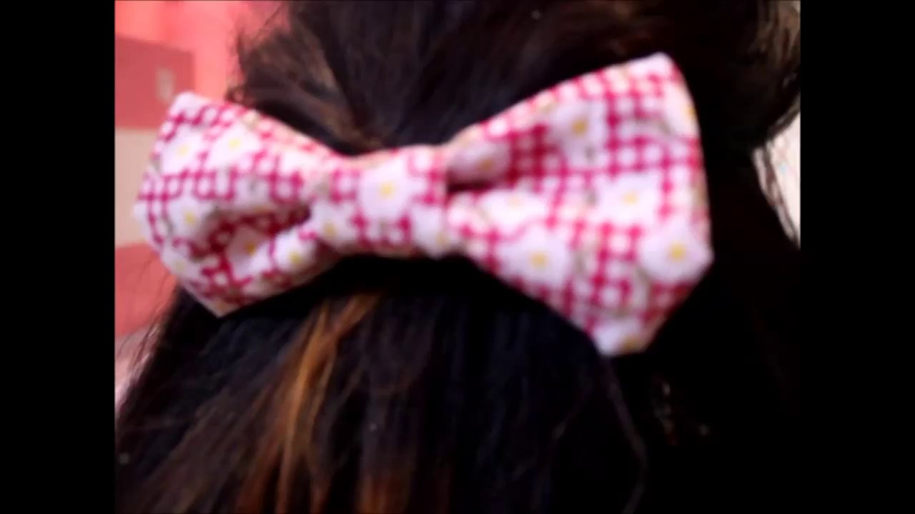 DIY ☆Little Hair Bow- اصنعيها بنفسك ☆فيونكه للشعر