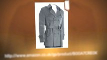 Best Deals! FLATSEVEN Mens Designer Double Breasted Winter Pea Coat (CT212)