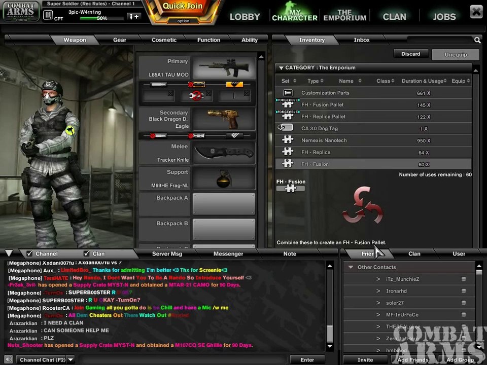 PlayerUp.com - Buy Sell Accounts - Combat arms Selling Account