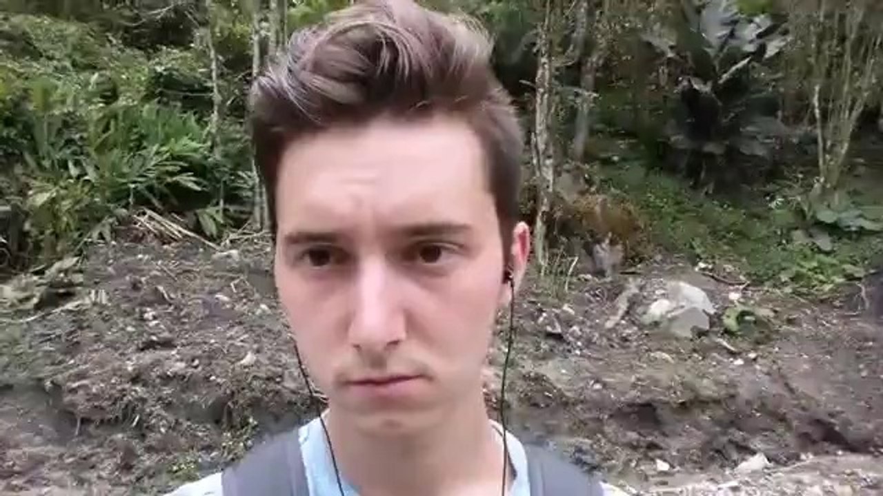 Kicked in the head by a train