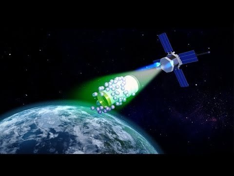 Space debris clean up using tractor beam of static electricity