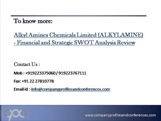 Alkyl Amines Chemicals Limited (ALKYLAMINE)
