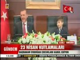 Başbakan Erdoğan 23 Nisan Kutlamaları Nedeniyle Çocukları Kabul Etti
