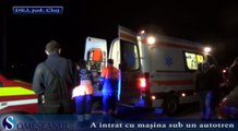 Accident Dej- A intrat cu masina sub autotren