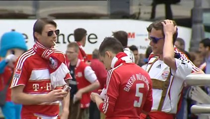Los hinchas del Bayern de Múnich toman las calles de Madrid