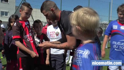 Les petits supporters de l'OGC s'entraînent avec leurs idoles