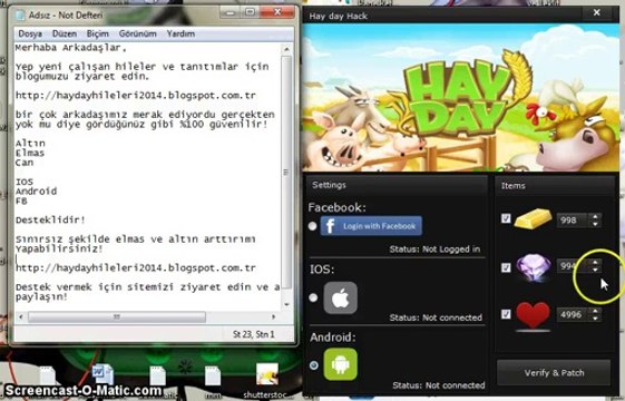 Hay Day Hilesi ve Sınırsız Elmas Altın Hileleri 2014