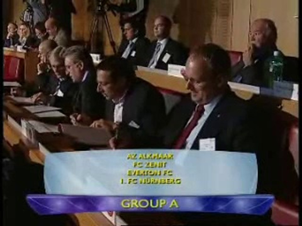 The draw for group A-Uefa cup 2007-08 (09-10-2007)