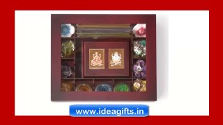 Diwali Wooden Gift Box Sets including Incense Potpourri, God Idols & Fragrances
