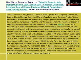 Italy Solar PV Power Market 2025
