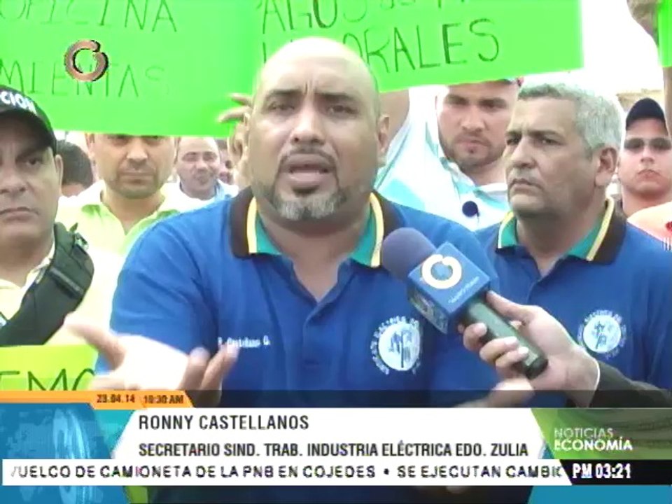 Trabajadores del sector eléctrico en Zulia reclaman mejoras laborales