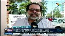 Universitarios de Puerto Rico en paro contra recortes presupuestarios