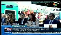Argentina: presentan nuevos trenes para línea ferroviaria capitalina