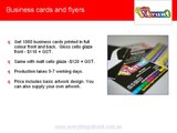 Dye Sublimation Printing and Design of Flyers and Business Cards