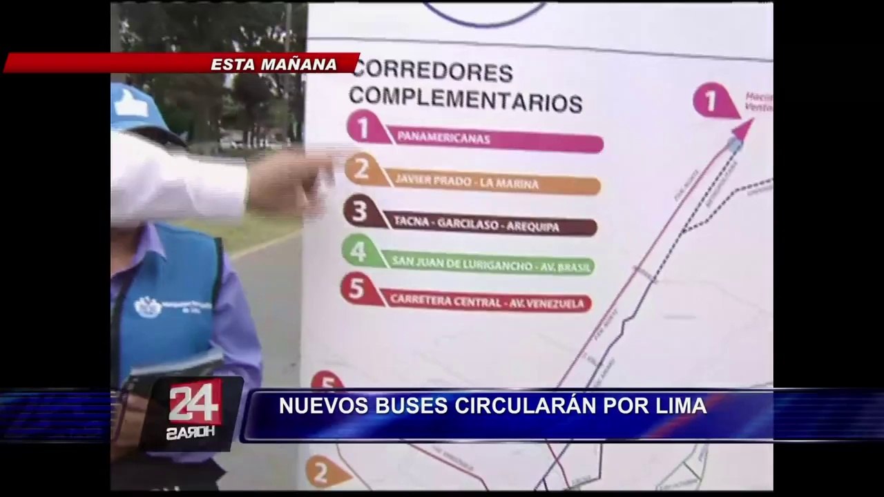 MML presentó flota de buses para los corredores complementarios