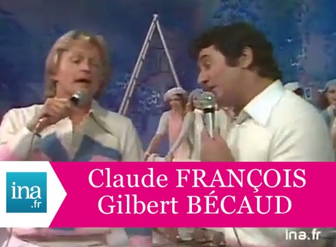 Claude François et Gilbert Bécaud Les cerisiers sont blancs (live officiel) - Archive INA