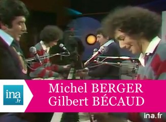 Michel Berger et Gilbert Bécaud "Entre pianos, c'est du bidon" (live officiel) - Archive INA
