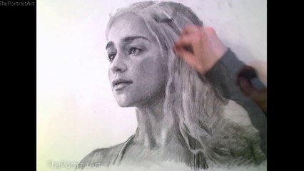 Drawing Daenerys - Game of thrones - Timelapse Art video