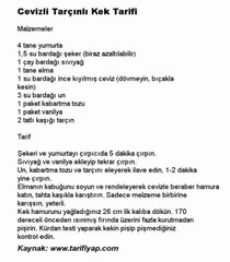 Cevizli Tarçinli Kek Tarifi