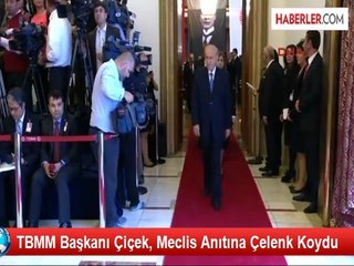 TBMM Başkanı Çiçek, Meclis Anıtına Çelenk Koydu