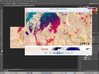 Watercolor Effect ussing paper texture on photoshop