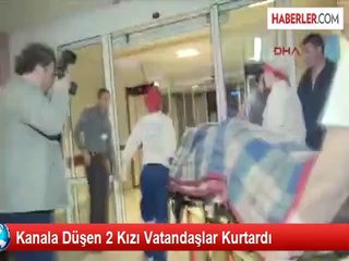 Sulama Kanalına Düşen Öğrencileri Vatandaşlar Kurtardı