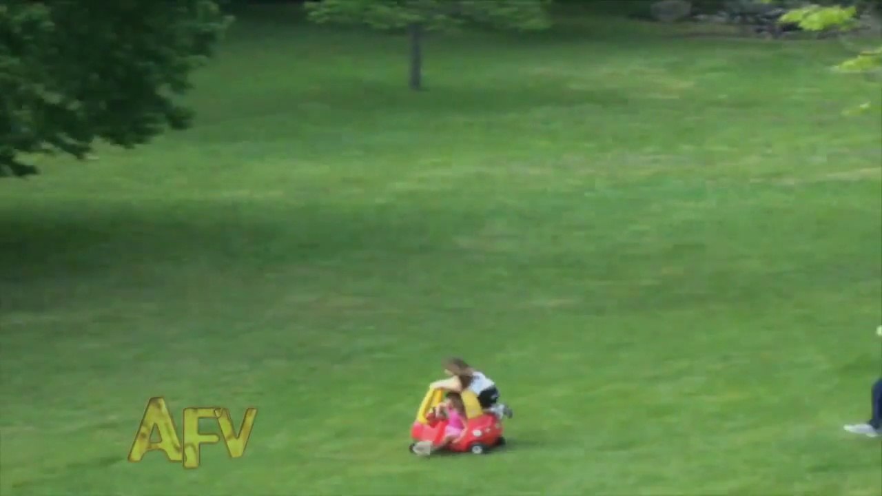 Super father saves his baby girl from a car!