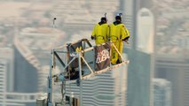 BASE JUMP depuis la plus haute tour de Dubaï! Violent