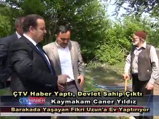 Barakada Yaşıyordu,ÇTV Haber Yaptı,Çarşamba Kaymakamı Evini Yaptırıyor