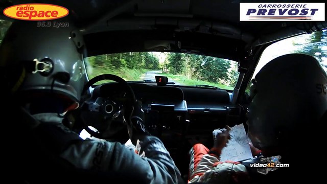 rallye Lyon Charbonnieres 2014 camera embarquée Julien SAUNIER - Fred VAUCLAURE Renault clio Williams