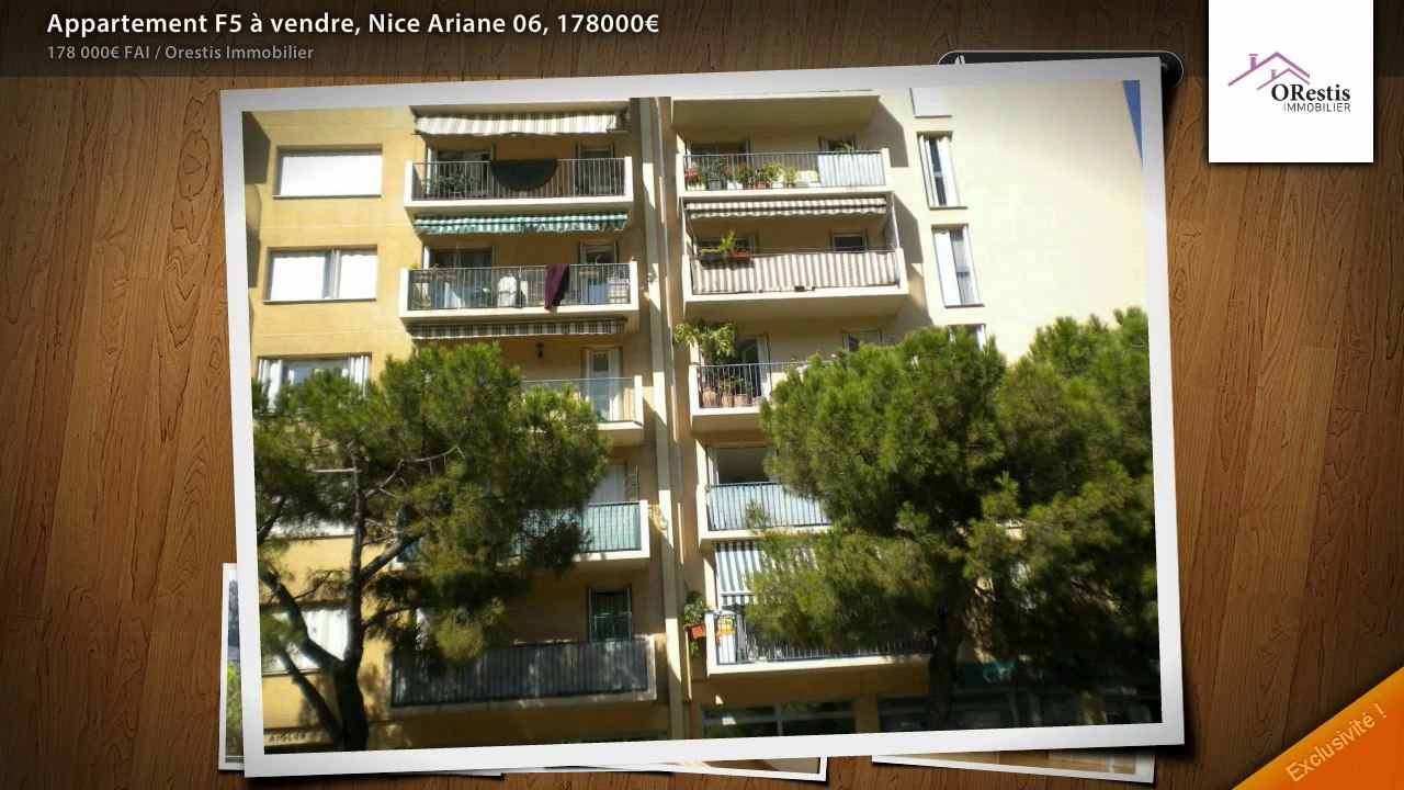Appartement F5 à vendre, Nice Ariane 06, 178000€