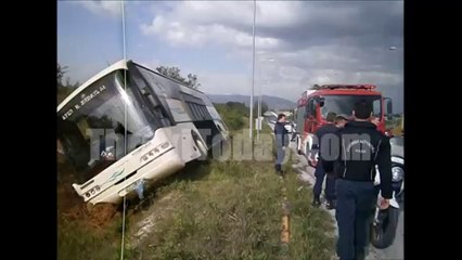 Ανετράπη λεωφορείο του ΚΤΕΛ στην Ξάνθη