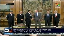 Rafael Correa continúa en España su gira por Europa