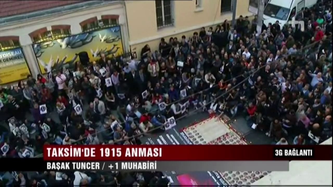 Taksim'de 1915 anması - Canlı Gaste