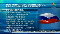 Rusia pide a EE.UU. que convenza a Kiev para evitar guerra en Ucrania