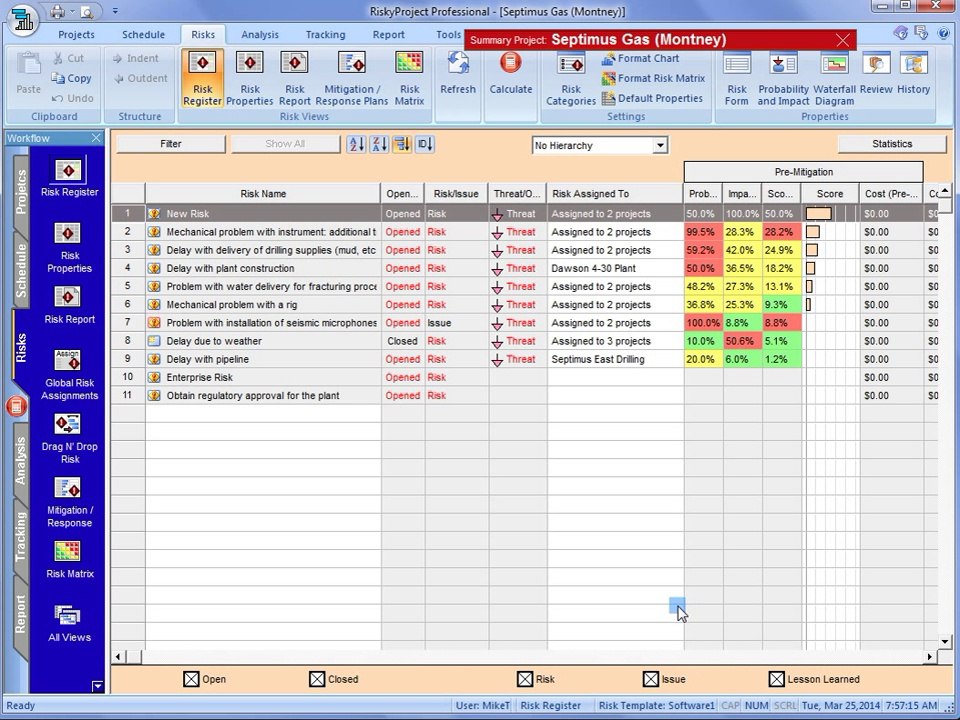 Managing Risks in Project Portfolio using RiskyProject Enterprise: Risk Visibility