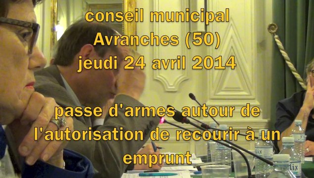 ambiance houleuse en conseil municipal à Avranches - 24 avril 2014