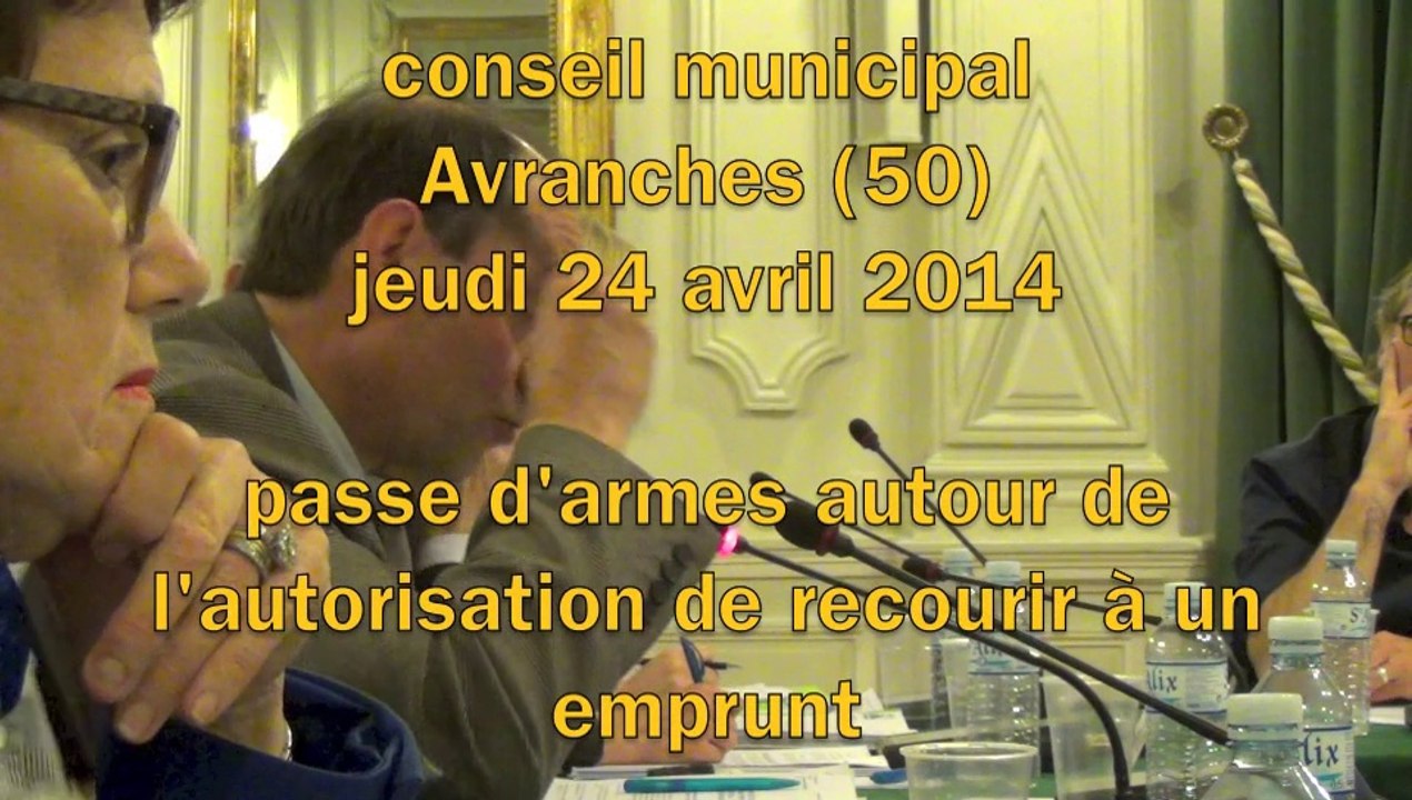 ambiance houleuse en conseil municipal à Avranches - 24 avril 2014
