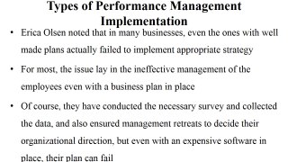 Key Practices of Performance Management