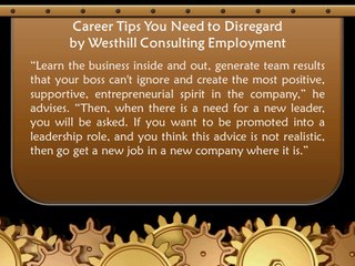 Career Tips You Need to Disregard by Westhill Consulting Employment
