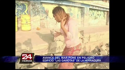 Mar de La Herradura afecta edificio 'Las Gaviotas' y podría hacerlo colapsar