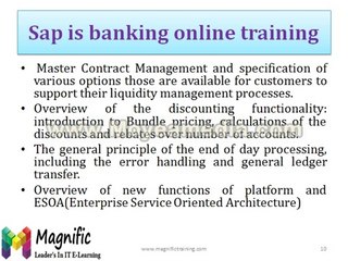 Sap Is Banking Online Training