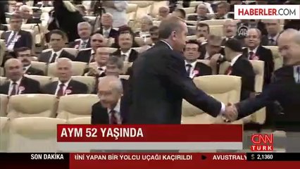 Kılıçdaroğlu ve Erdoğan, AYM'nin Töreninde Tokalaştı